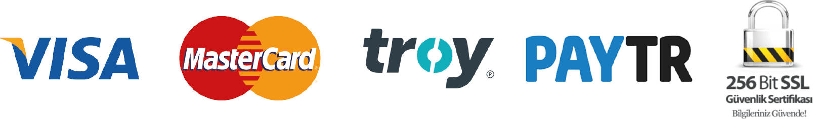 PayTR, Visa, Mastercard ve Troy güvenli ödeme yöntemleri